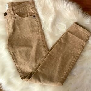 Current/Elliot Cropped skinny haystack pants khaki